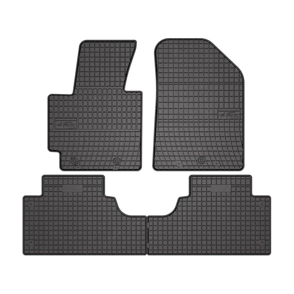 KIA Soul Floor Mats - Omac - El Toro Rubber - Black - '14-'19